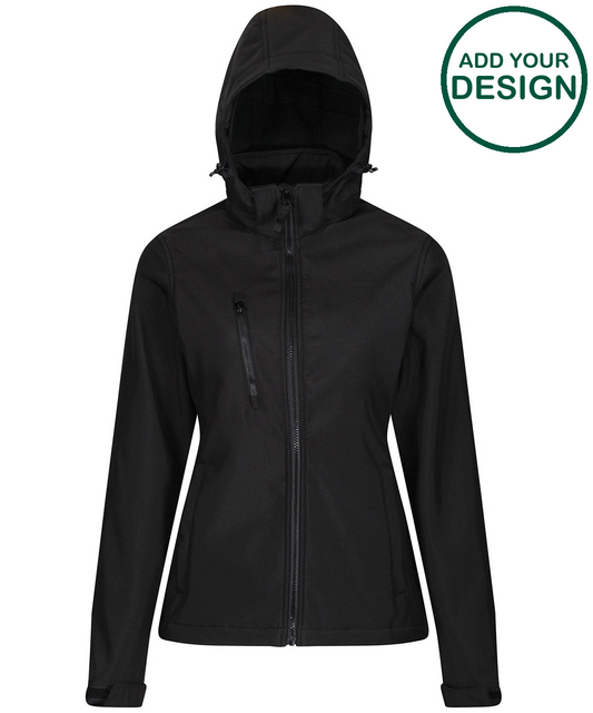 Women's venturer 3-layer hooded softshell jacket