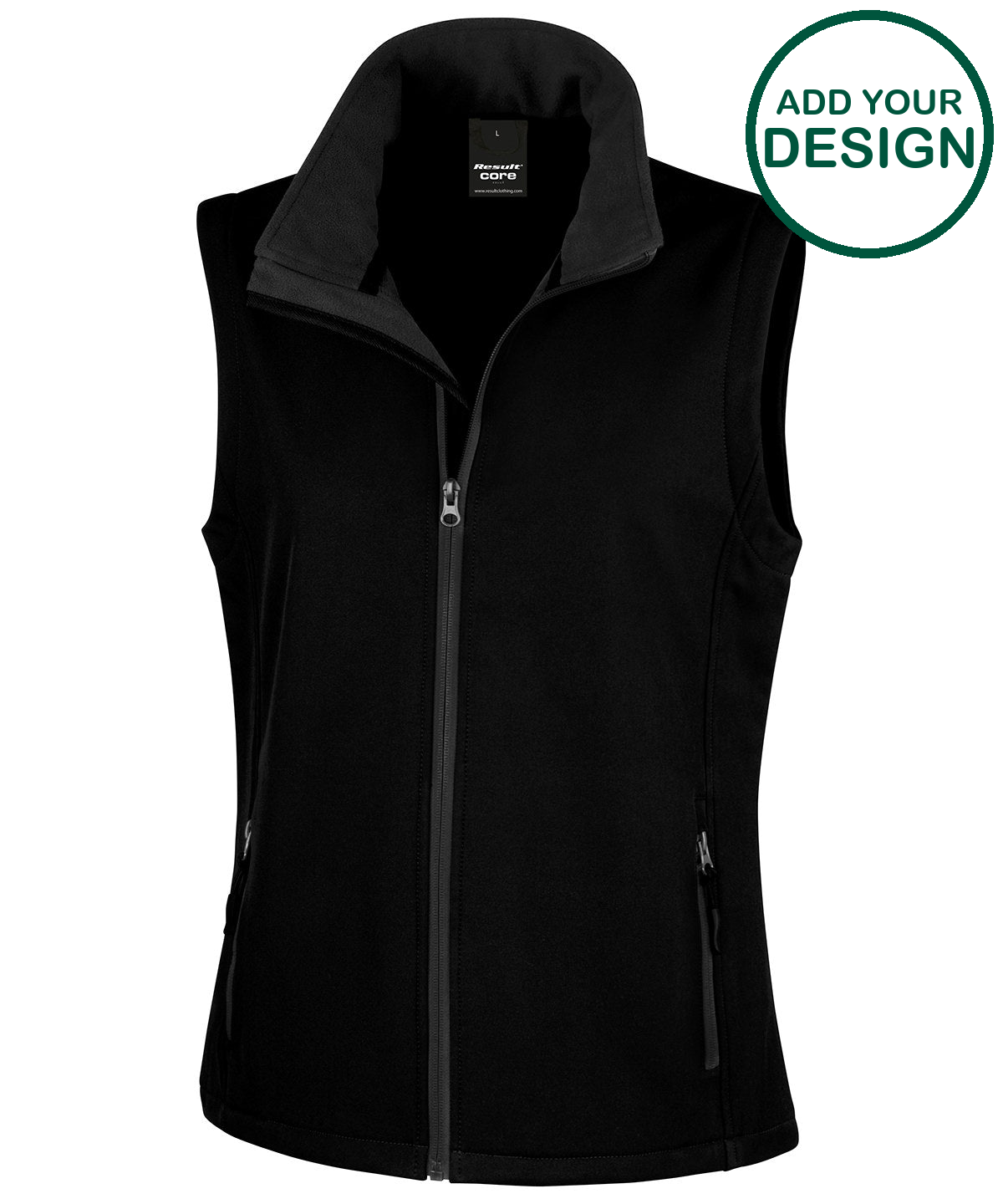 Women's printable softshell bodywarmer