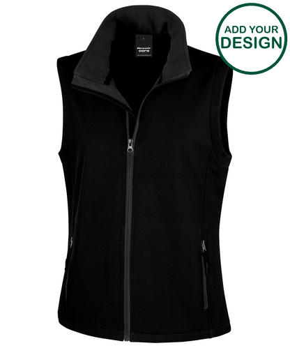 Women's printable softshell bodywarmer