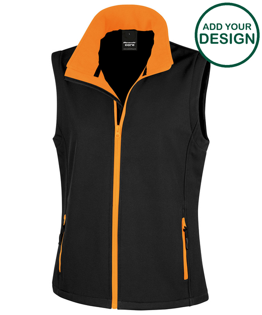 Women's printable softshell bodywarmer
