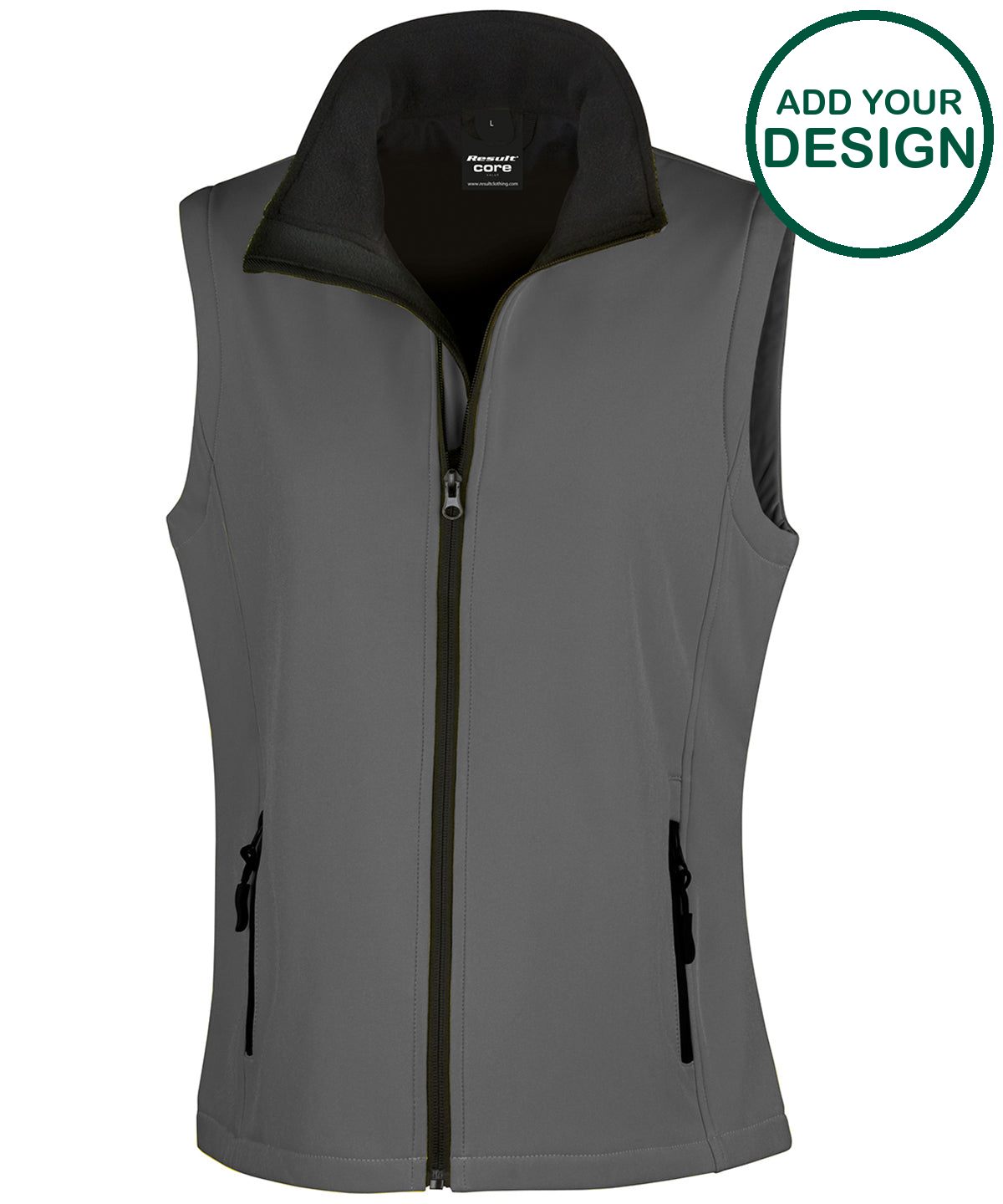 Women's printable softshell bodywarmer