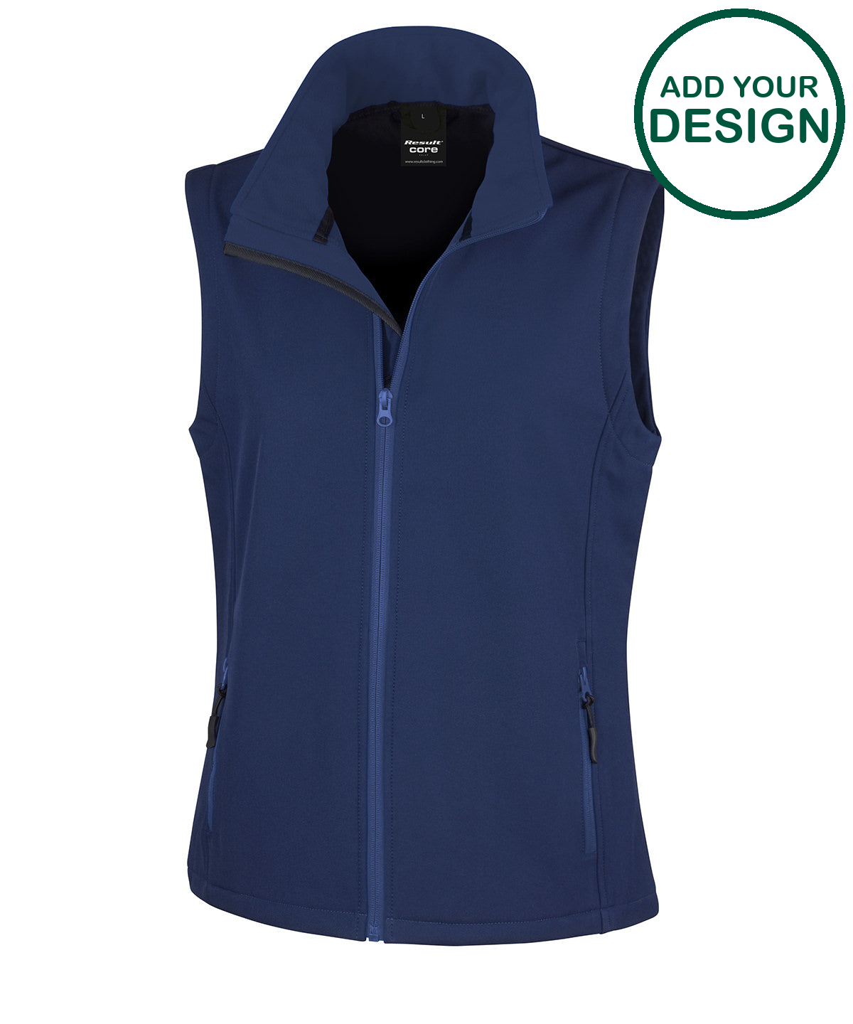 Women's printable softshell bodywarmer