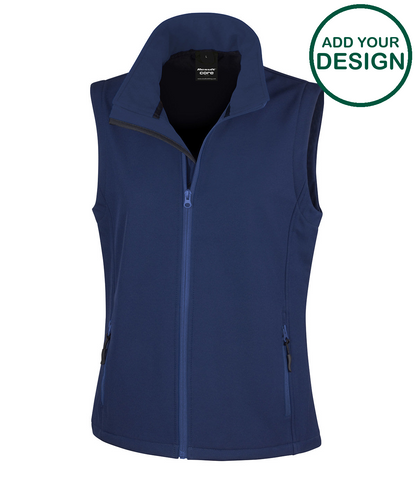 Women's printable softshell bodywarmer