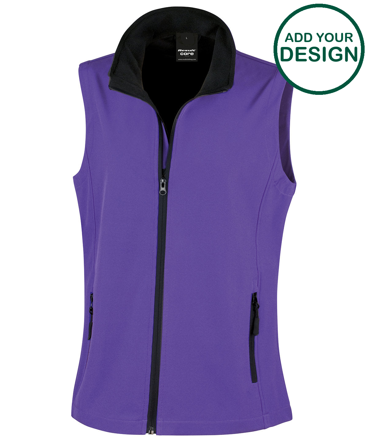 Women's printable softshell bodywarmer