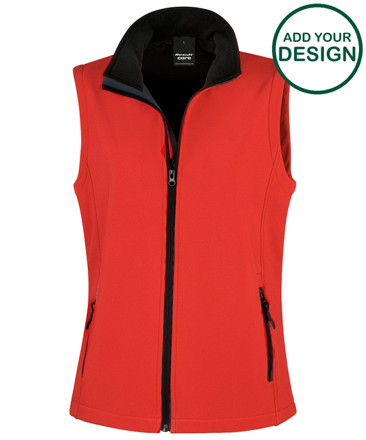 Women's printable softshell bodywarmer
