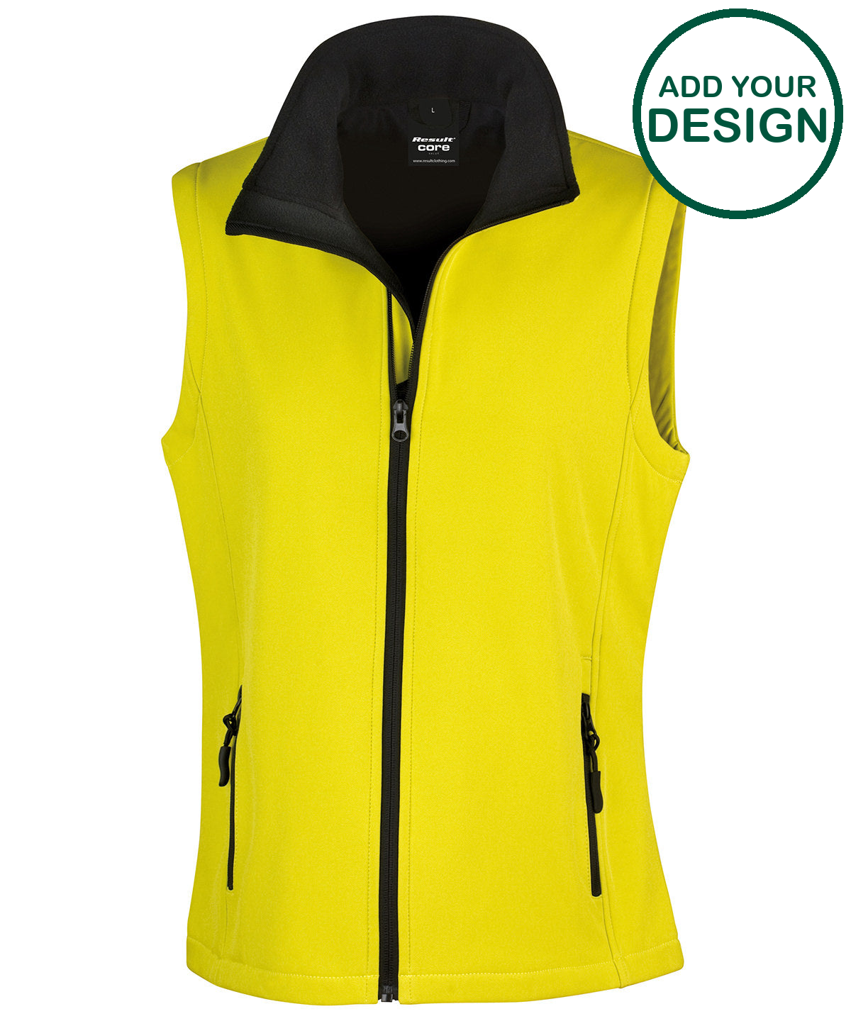 Women's printable softshell bodywarmer