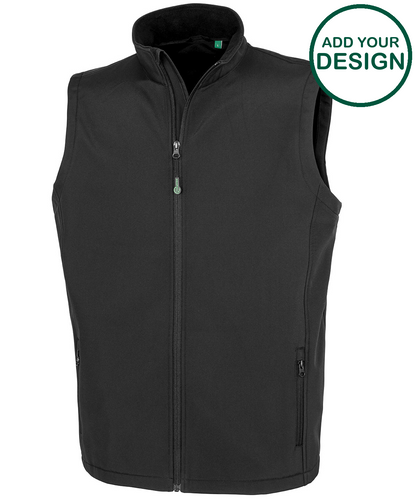 Men's recycled 2-layer printable softshell bodywarmer