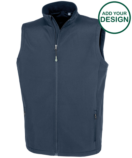 Men's recycled 2-layer printable softshell bodywarmer