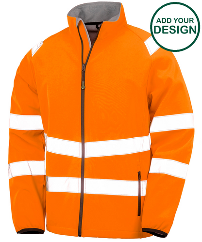 Recycled 2-layer printable safety softshell
