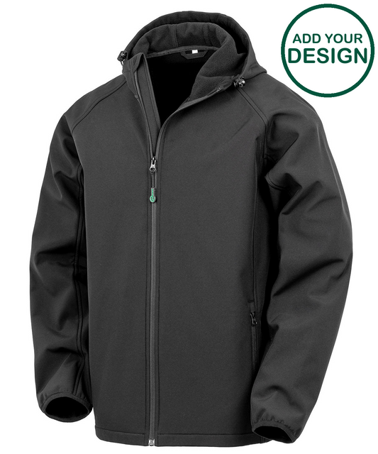 Recycled 3-layer printable hooded softshell