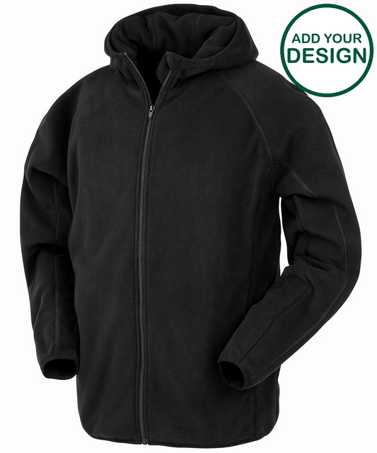 Recycled hooded microfleece jacket