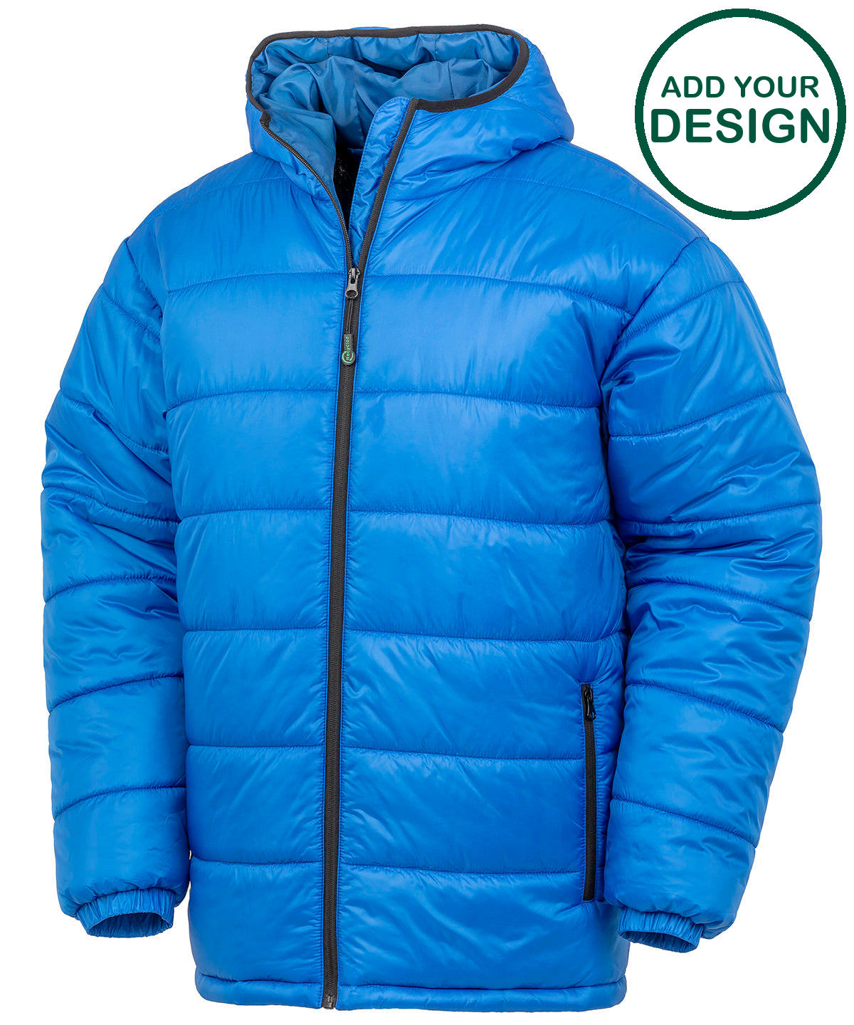 Recycled hooded padded parka
