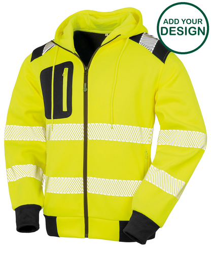 Recycled robust zipped safety hoodie