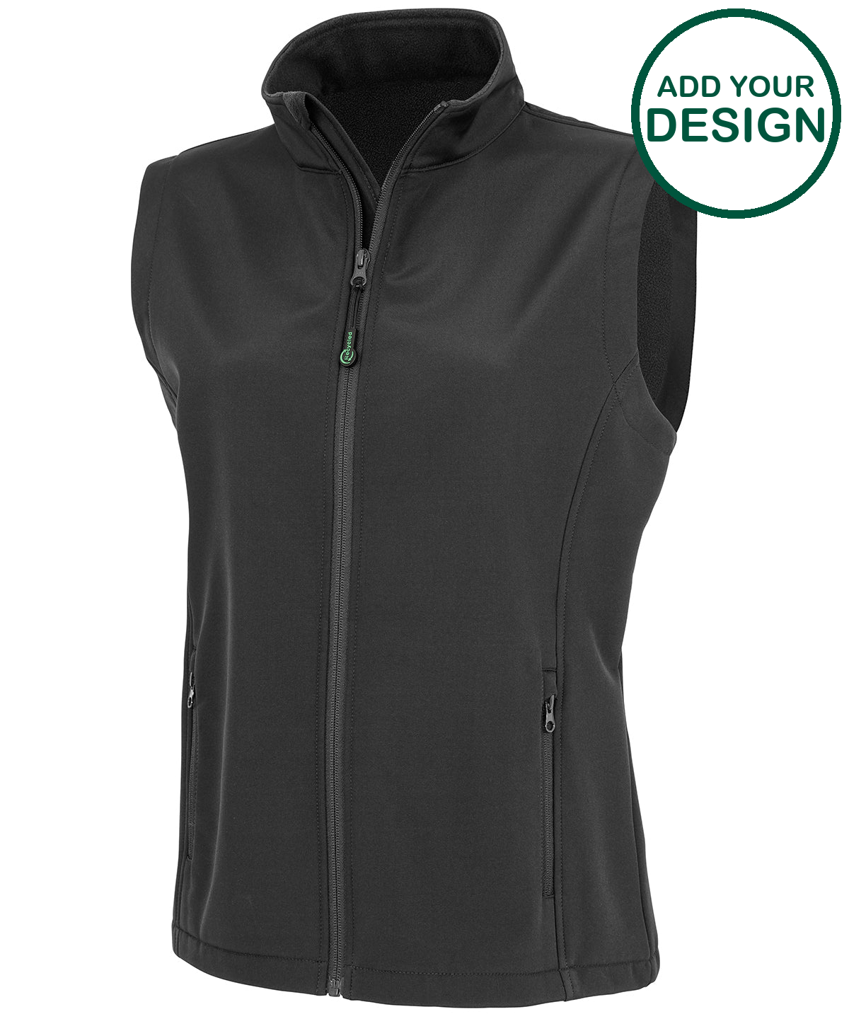 Women's recycled 2-layer printable softshell bodywarmer