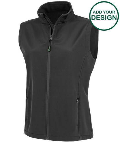 Women's recycled 2-layer printable softshell bodywarmer