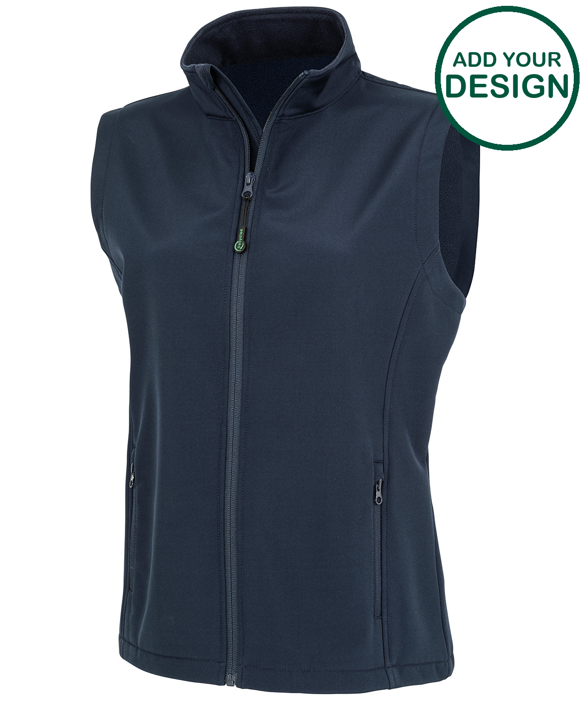 Women's recycled 2-layer printable softshell bodywarmer