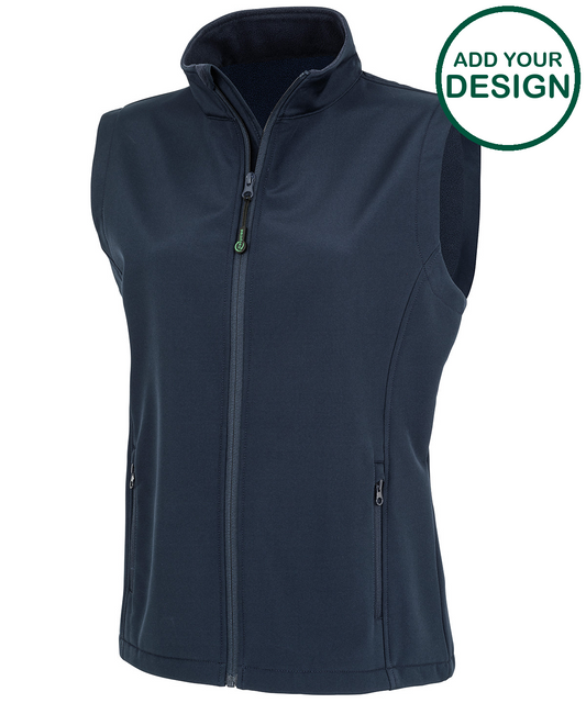 Women's recycled 2-layer printable softshell bodywarmer