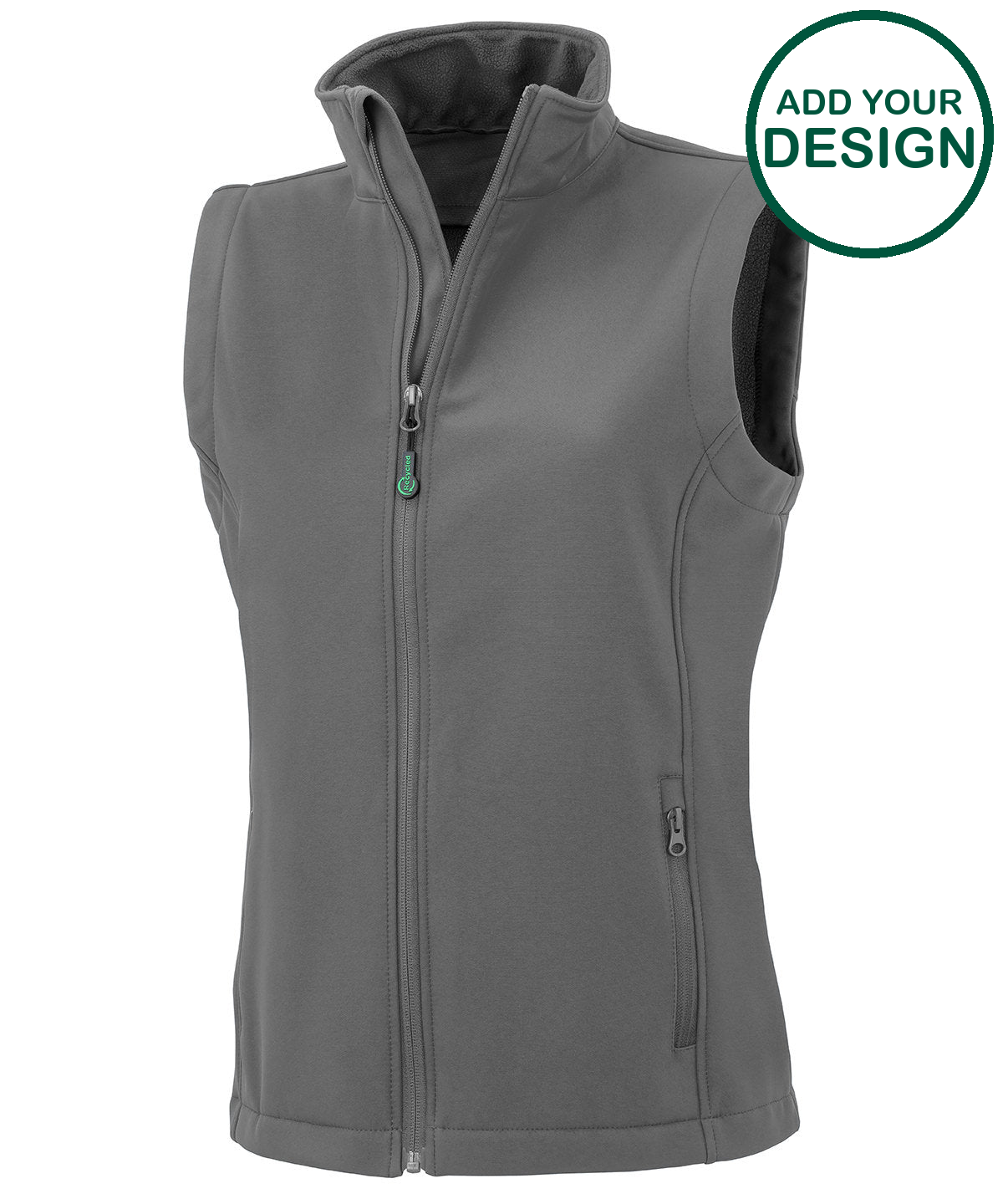 Women's recycled 2-layer printable softshell bodywarmer