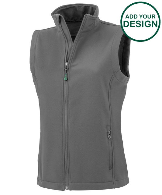 Women's recycled 2-layer printable softshell bodywarmer
