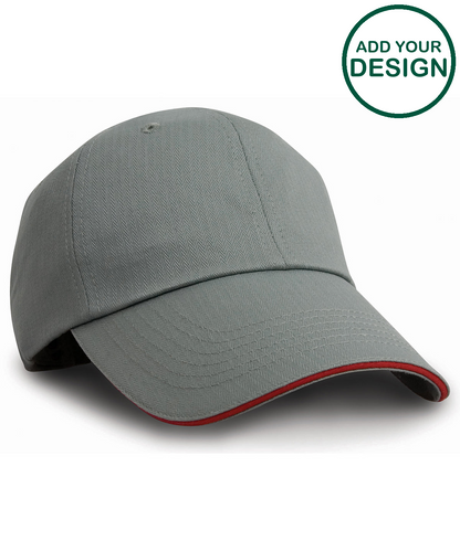 Herringbone cap with sandwich peak