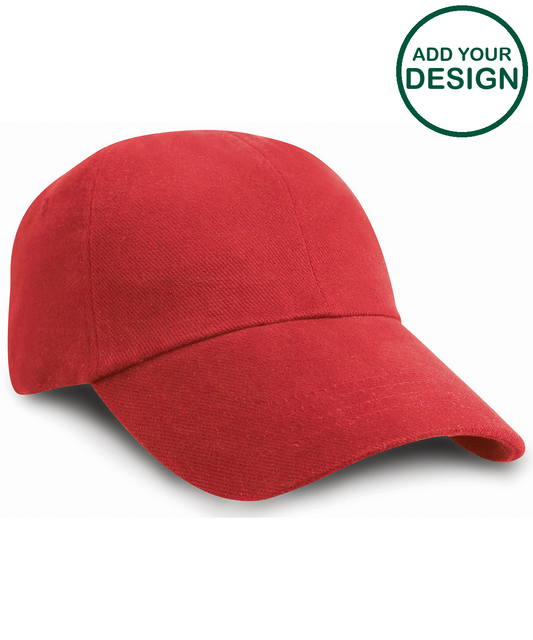 Low-profile heavy brushed cotton cap
