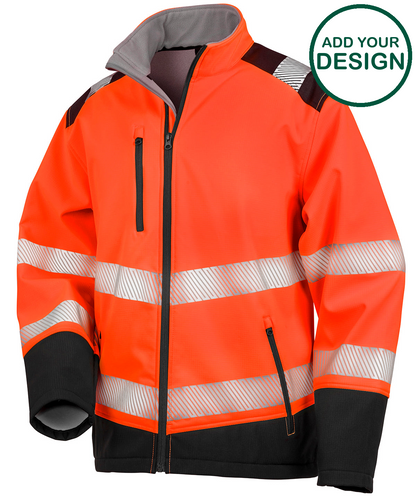 Printable ripstop safety softshell