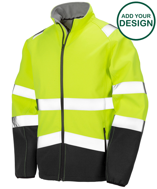 Printable safety softshell jacket 