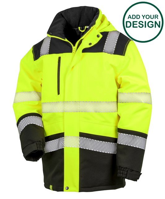 Printable softshell safety coat