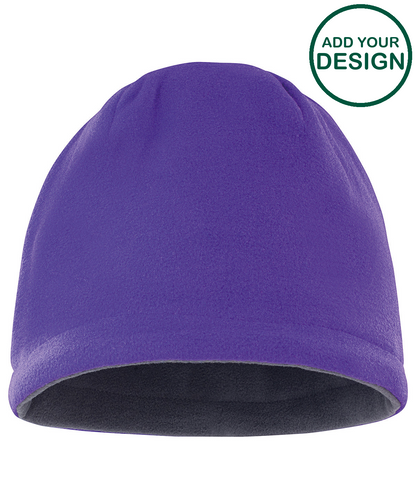 Reversible fleece skull hat