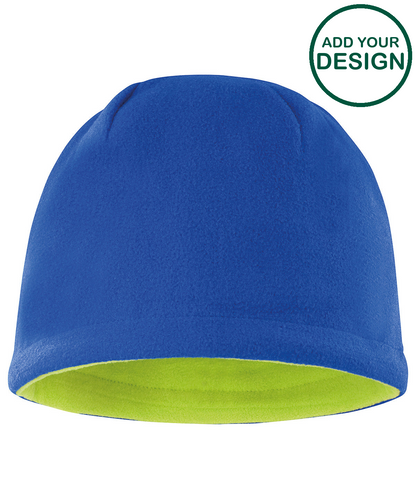 Reversible fleece skull hat
