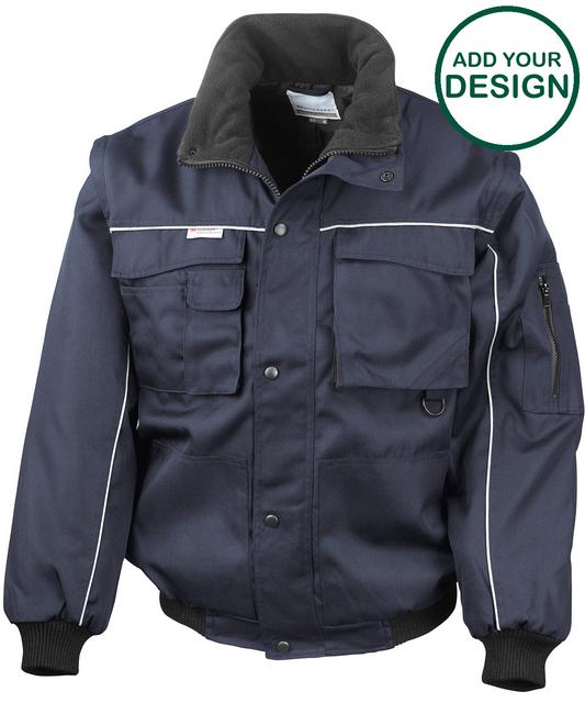 Work-Guard zip sleeve heavy-duty pilot jacket