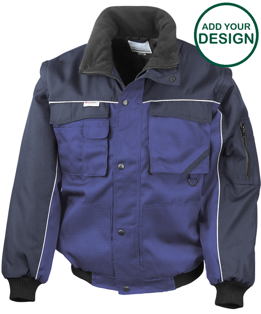 Work-Guard zip sleeve heavy-duty pilot jacket