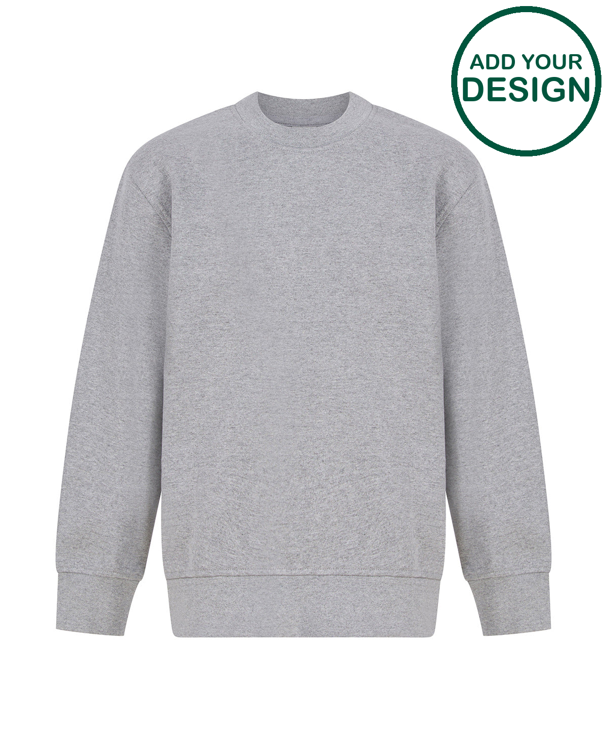 Kids sustainable fashion curved hem sweatshirt