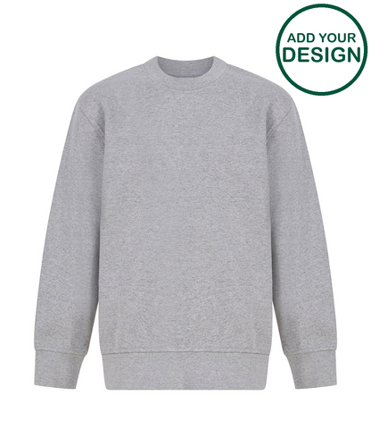 Kids sustainable fashion curved hem sweatshirt