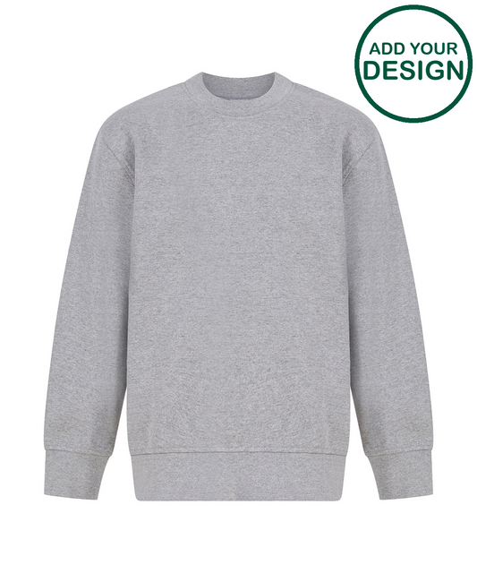 Kids sustainable fashion curved hem sweatshirt