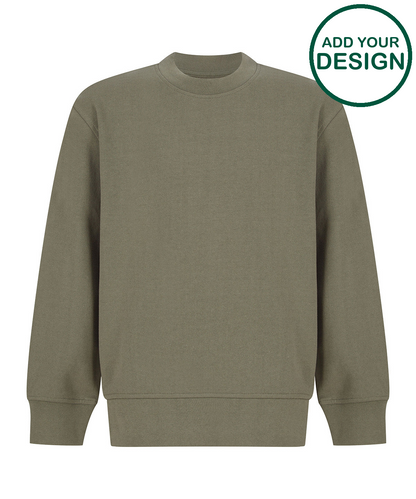 Kids sustainable fashion curved hem sweatshirt