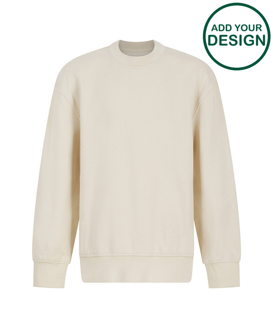 Kids sustainable fashion curved hem sweatshirt