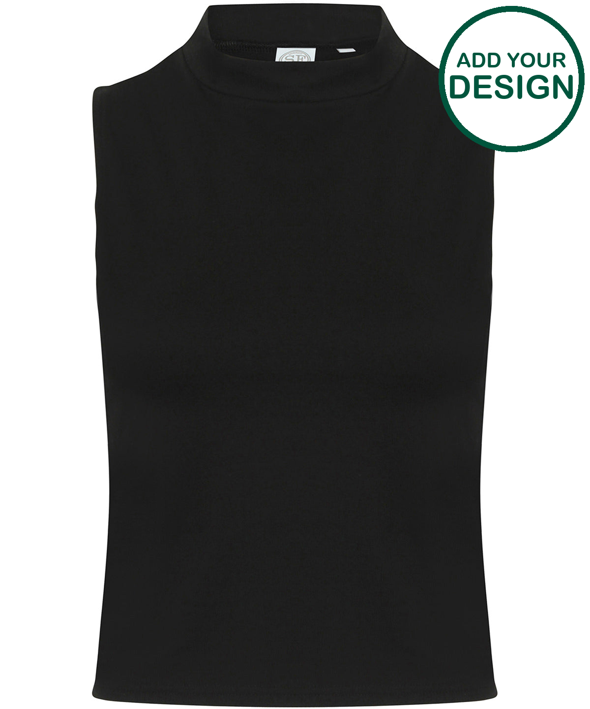 Women's high neck crop vest