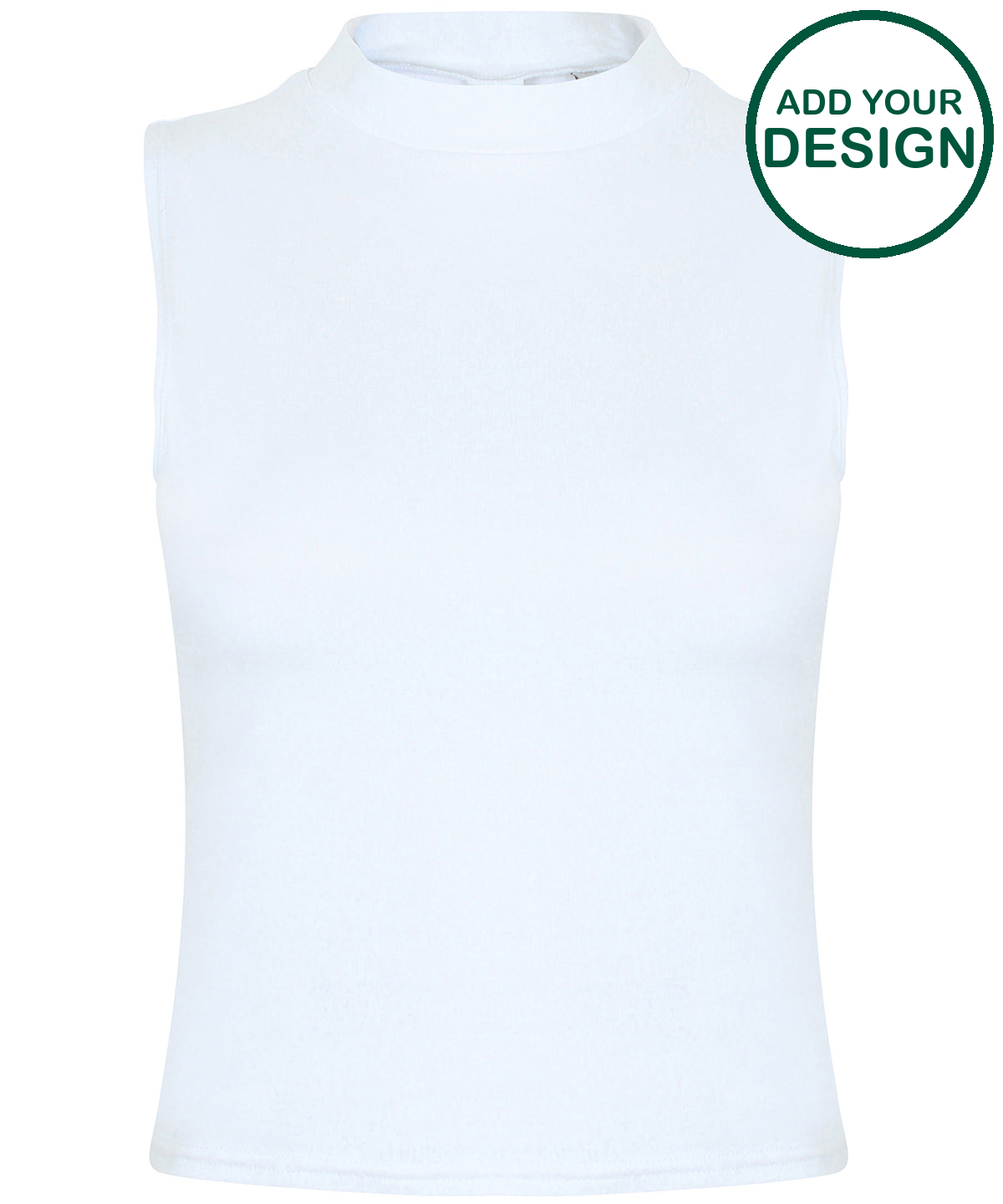 Women's high neck crop vest