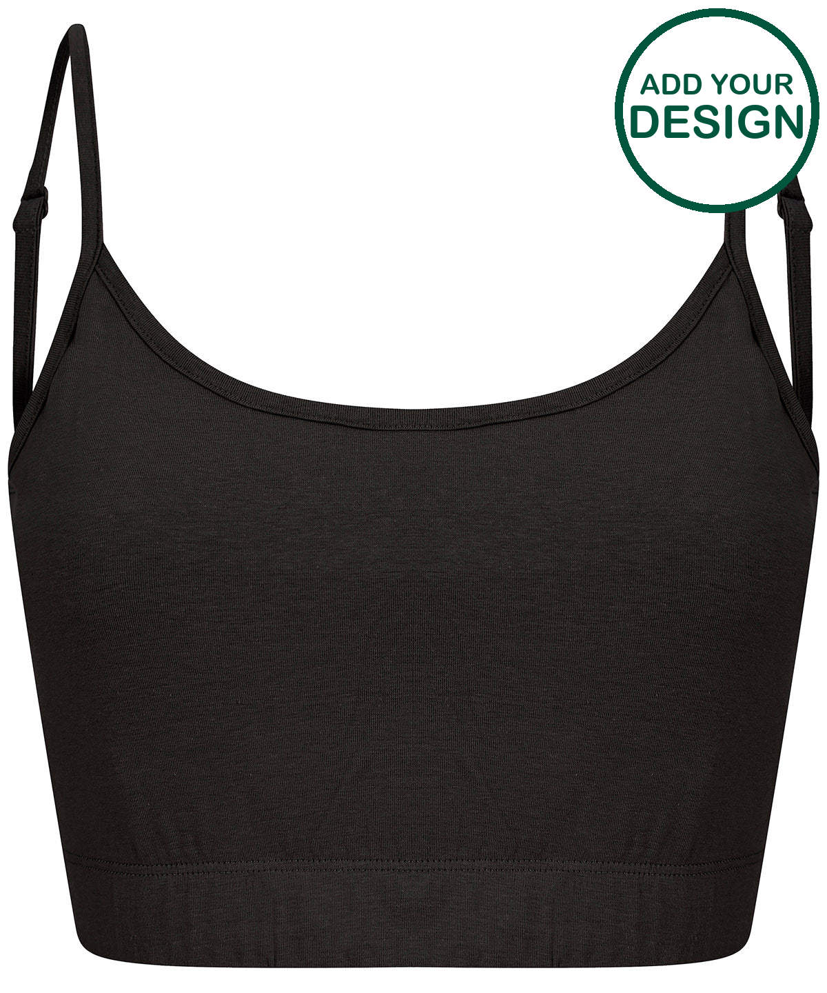 Women's sustainable fashion cropped cami top with adjustable straps