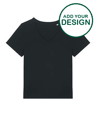 Stanley/Stella - Womens Stella Isla v-neck t-shirt (STTW176) - Black - Add Your Design/Logo