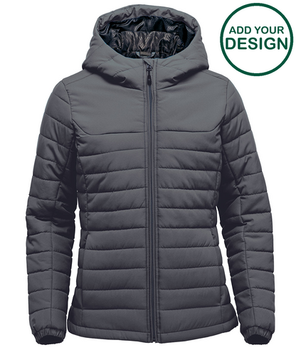 Womens Nautilus quilted hooded jacket