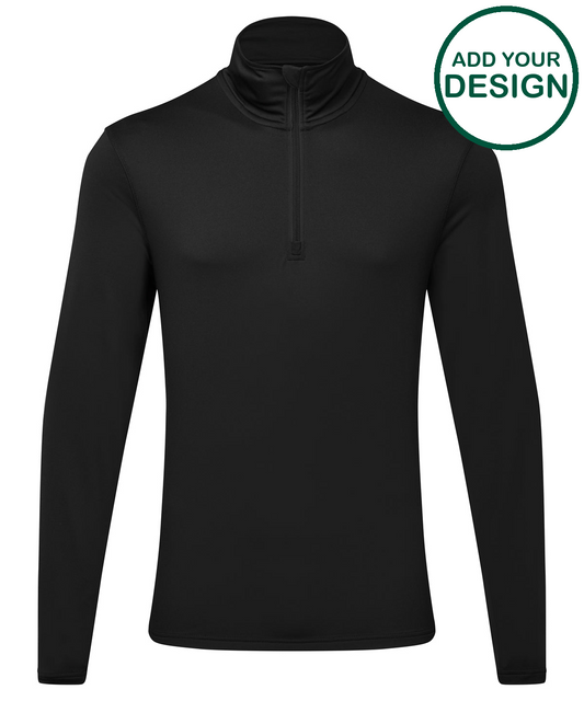 TriDri® recycled long sleeve brushed back ¼ zip top