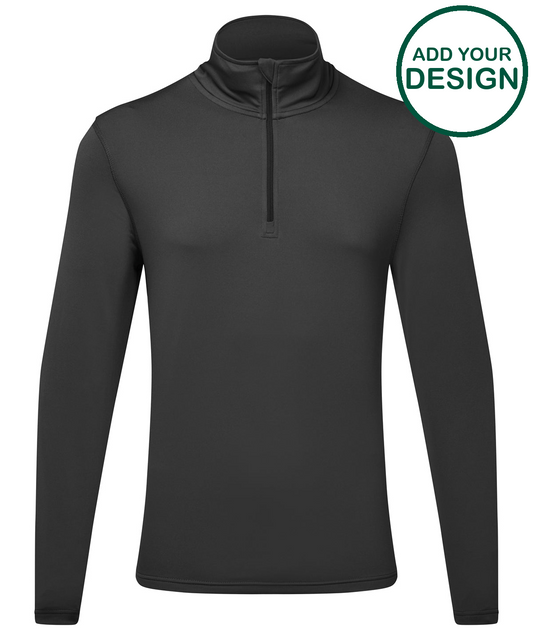 TriDri® recycled long sleeve brushed back ¼ zip top
