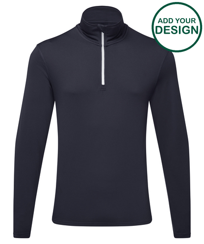 TriDri® recycled long sleeve brushed back ¼ zip top