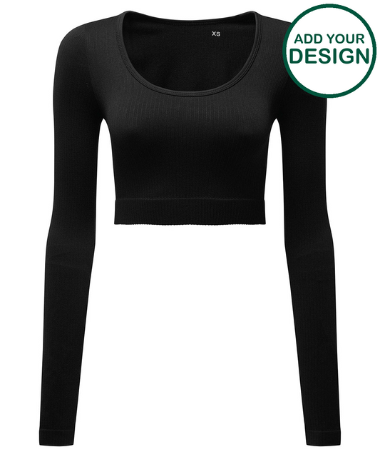 Womens TriDri® ribbed seamless '3D Fit' crop top