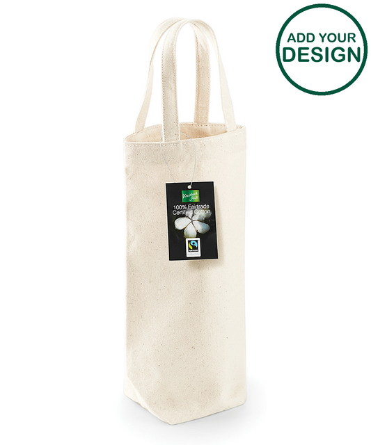 Fairtrade cotton bottle bag