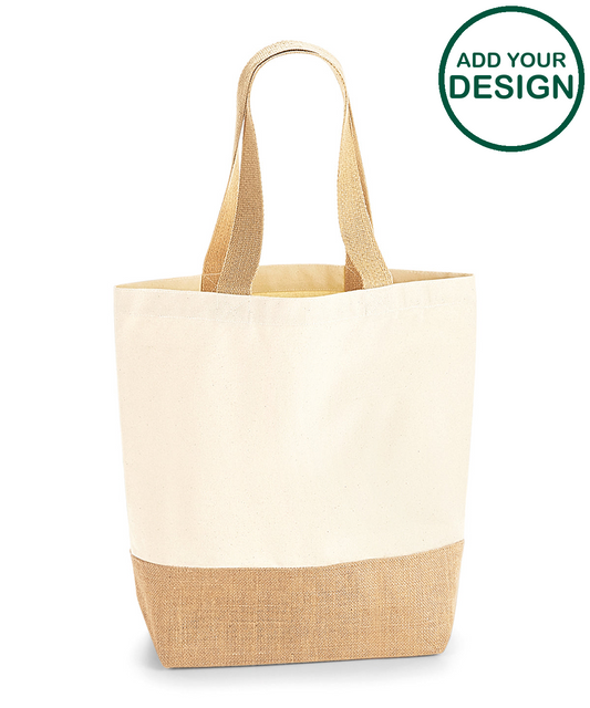 Jute base canvas shopper