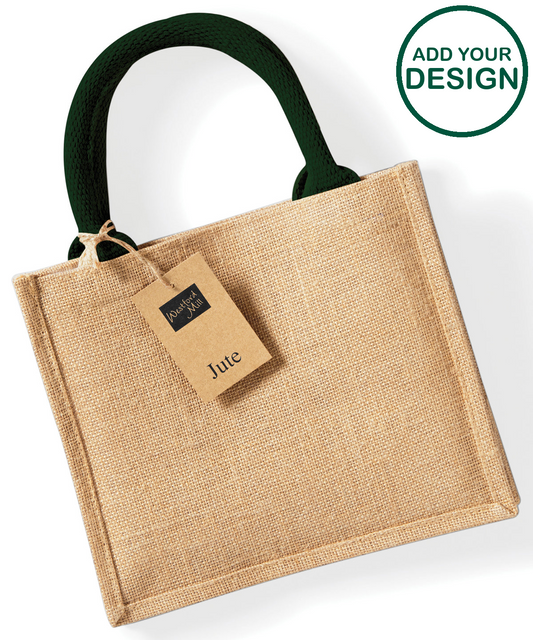 Jute mini gift bag