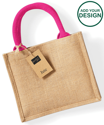 Jute mini gift bag